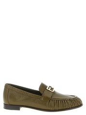 Fendi Bicolor Lamb Leather Slip-On Loafers