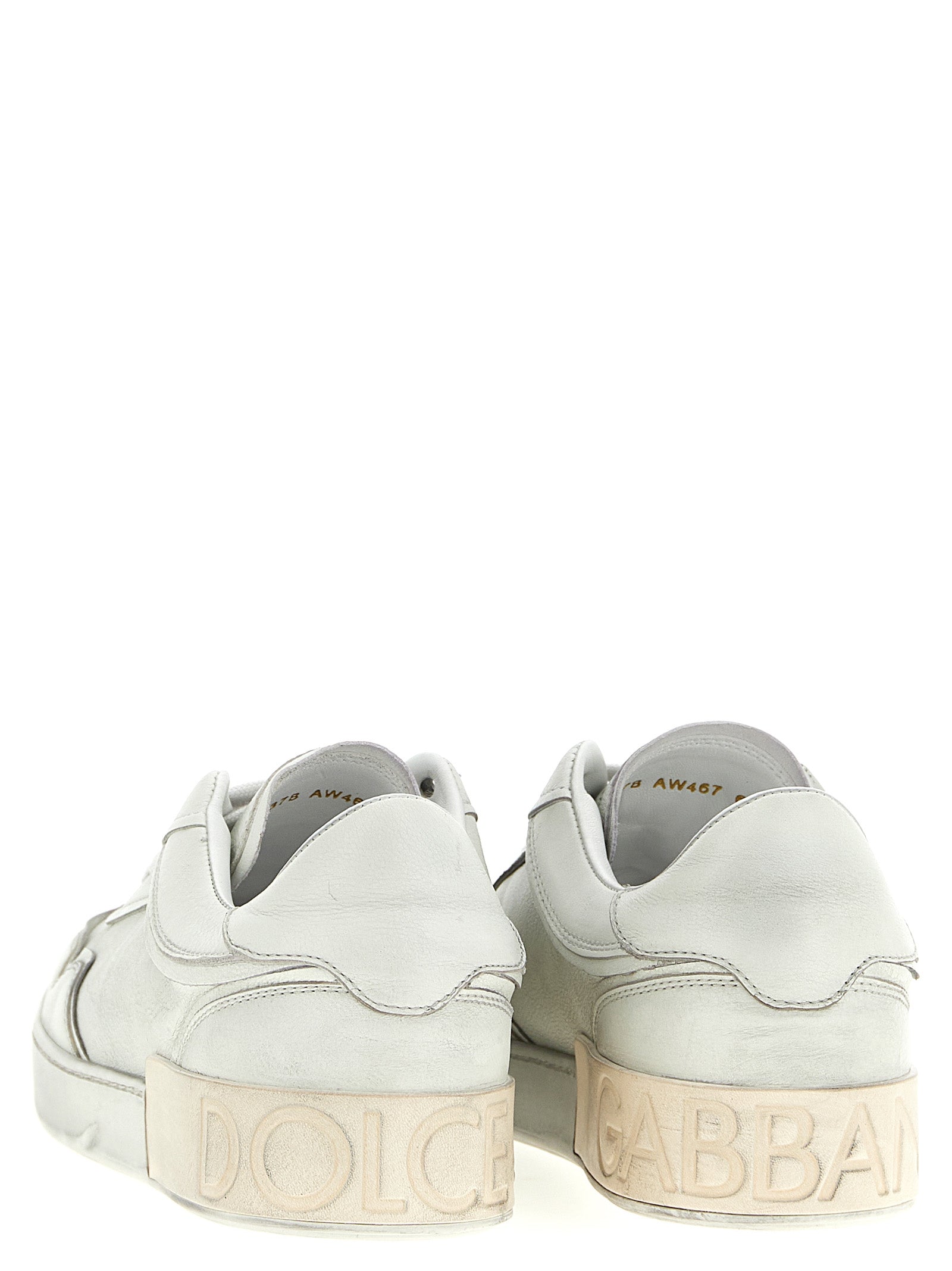 White Lamb Leather Low Top Sneakers