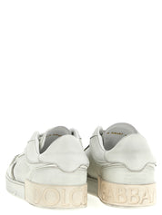 White Lamb Leather Low Top Sneakers