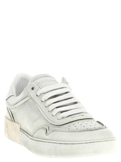 White Lamb Leather Low Top Sneakers
