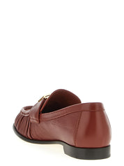 Fendi Brown Lamb Leather Slip-On Loafers