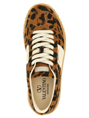 Valentino Garavani Brown Calfskin Low Top Sneakers