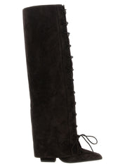 Brown Calfskin Over The Knee