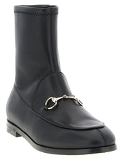 Gucci Black Lamb Leather Ankle Boots