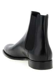 Saint Laurent Black Calfskin Chelsea Boots