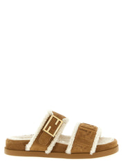 Beige Calfskin Slides