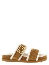 Beige Calfskin Slides
