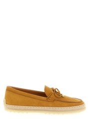 Tod's Beige Calfskin Slip-On Loafers