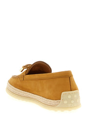 Tod's Beige Calfskin Slip-On Loafers