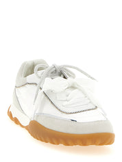 White Calfskin Athletic Sneakers