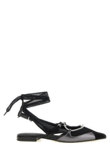 PINKO Black Leather Ballet Flats