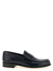 Blue Calfskin Slip-On Loafers