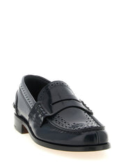 Blue Calfskin Slip-On Loafers