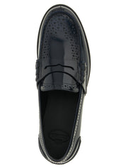 Blue Calfskin Slip-On Loafers