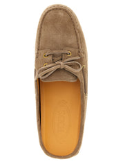 Beige Calfskin Flats