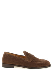 Brunello Cucinelli Brown Calfskin Slip-On Loafers