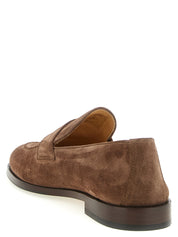 Brunello Cucinelli Brown Calfskin Slip-On Loafers