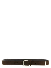 Brunello Cucinelli Brown Bull Skin Regular Belt