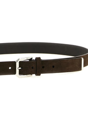 Brunello Cucinelli Brown Bull Skin Regular Belt