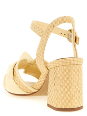 Bicolor Cowhide Platform Sandals