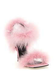 Moschino Multicolor Viscose Stiletto Heel Sandals