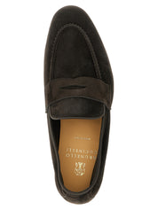 Brunello Cucinelli Brown Calfskin Slip-On Loafers