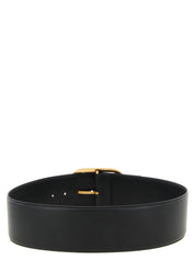 Black Cowhide High-Waist Belt