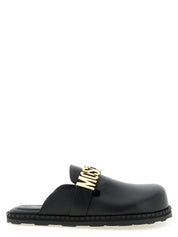 Black Calfskin Clogs