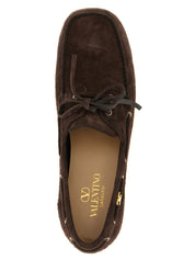 Valentino Garavani Brown Cowhide Slip-On Loafers