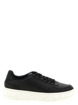 Black Polyester Low Top Sneakers