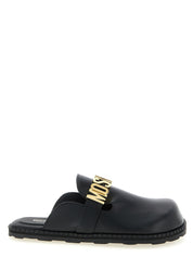 Black Calfskin Clogs