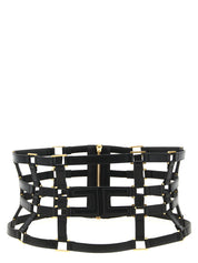 Black Polyethylene High-Waist Belt