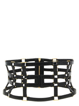 Black Polyethylene High-Waist Belt