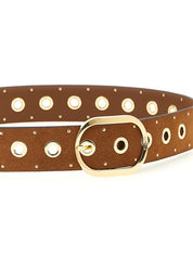 Brown Lamb Leather Regular Belt