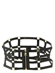 Black Polyethylene High-Waist Belt