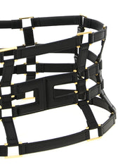 Black Polyethylene High-Waist Belt