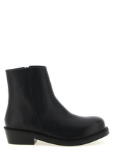 Black Calfskin Ankle Boots