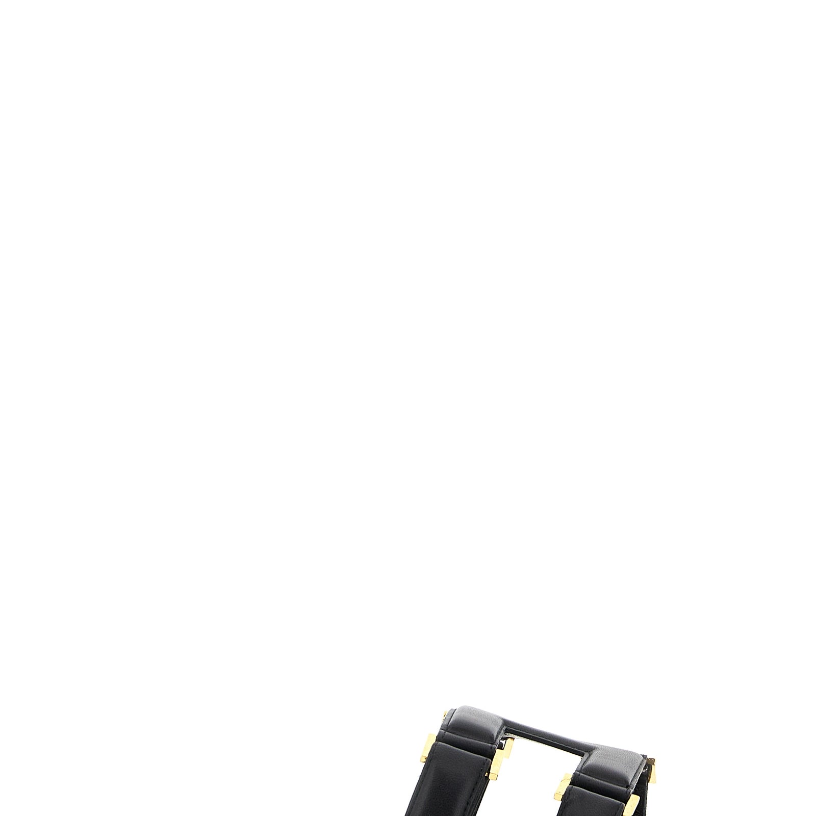 Elisabetta Franchi Black Lambskin Slides Elisabetta Franchi