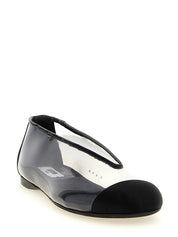 Black Pvc Ballet Flats