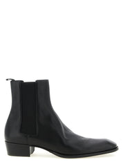 Black Calfskin Chelsea Boots