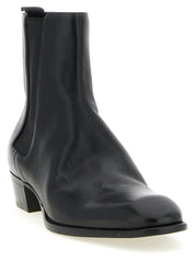 Black Calfskin Chelsea Boots