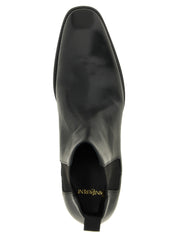 Black Calfskin Chelsea Boots