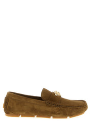 Brown Calfskin Slip-On Loafers