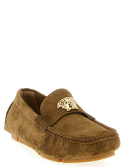 Brown Calfskin Slip-On Loafers