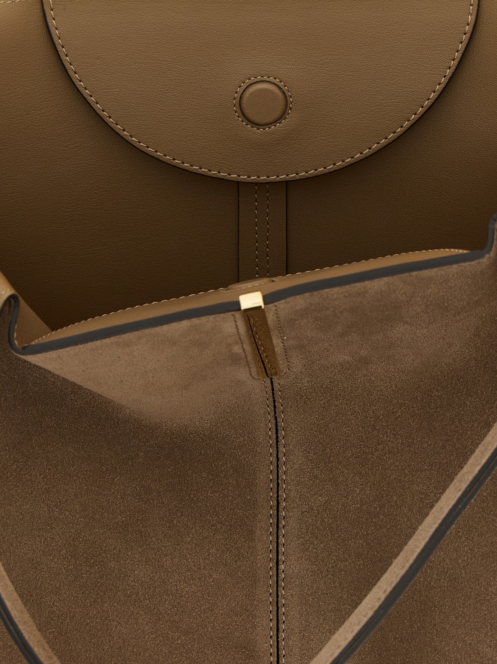 Beige Calfskin Tote Bag