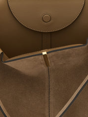 Beige Calfskin Tote Bag