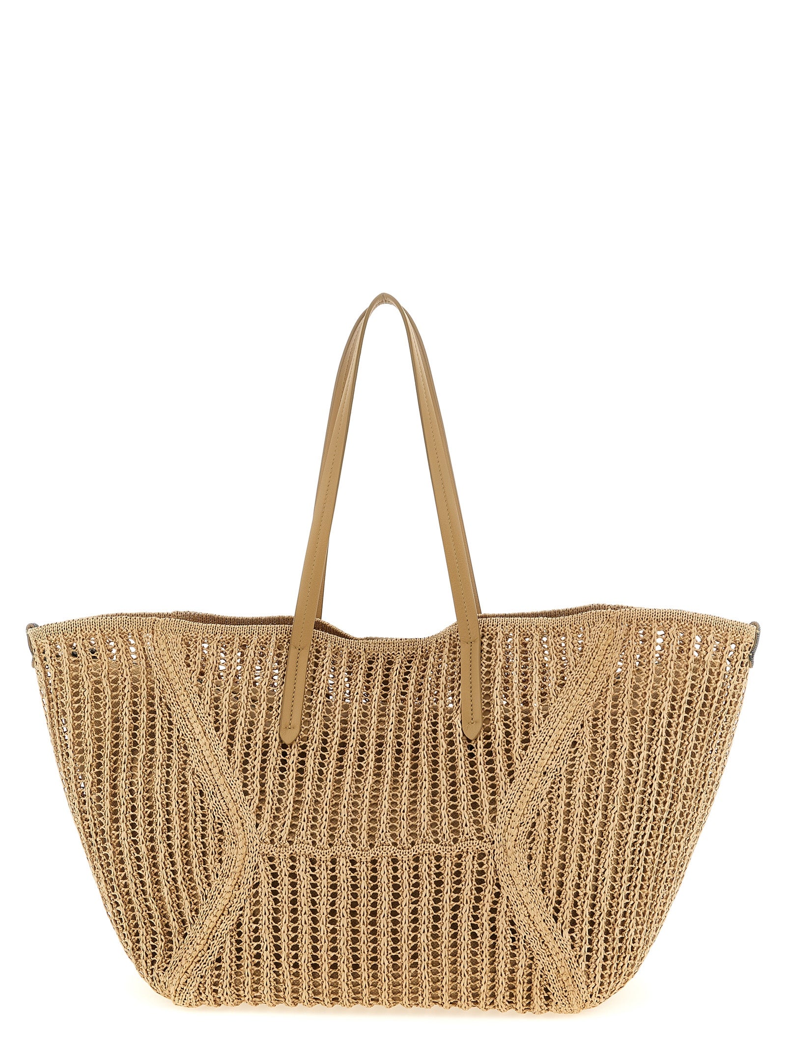 Beige Polyamide Shoulder Bag
