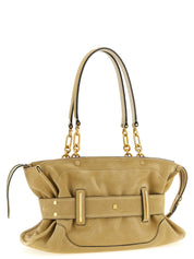 Beige Calfskin Shoulder Bag
