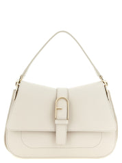 Beige Calfskin Shoulder Bag