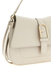 Beige Calfskin Shoulder Bag